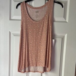 SO Pink Sleeveless Tank Top with Shimmer